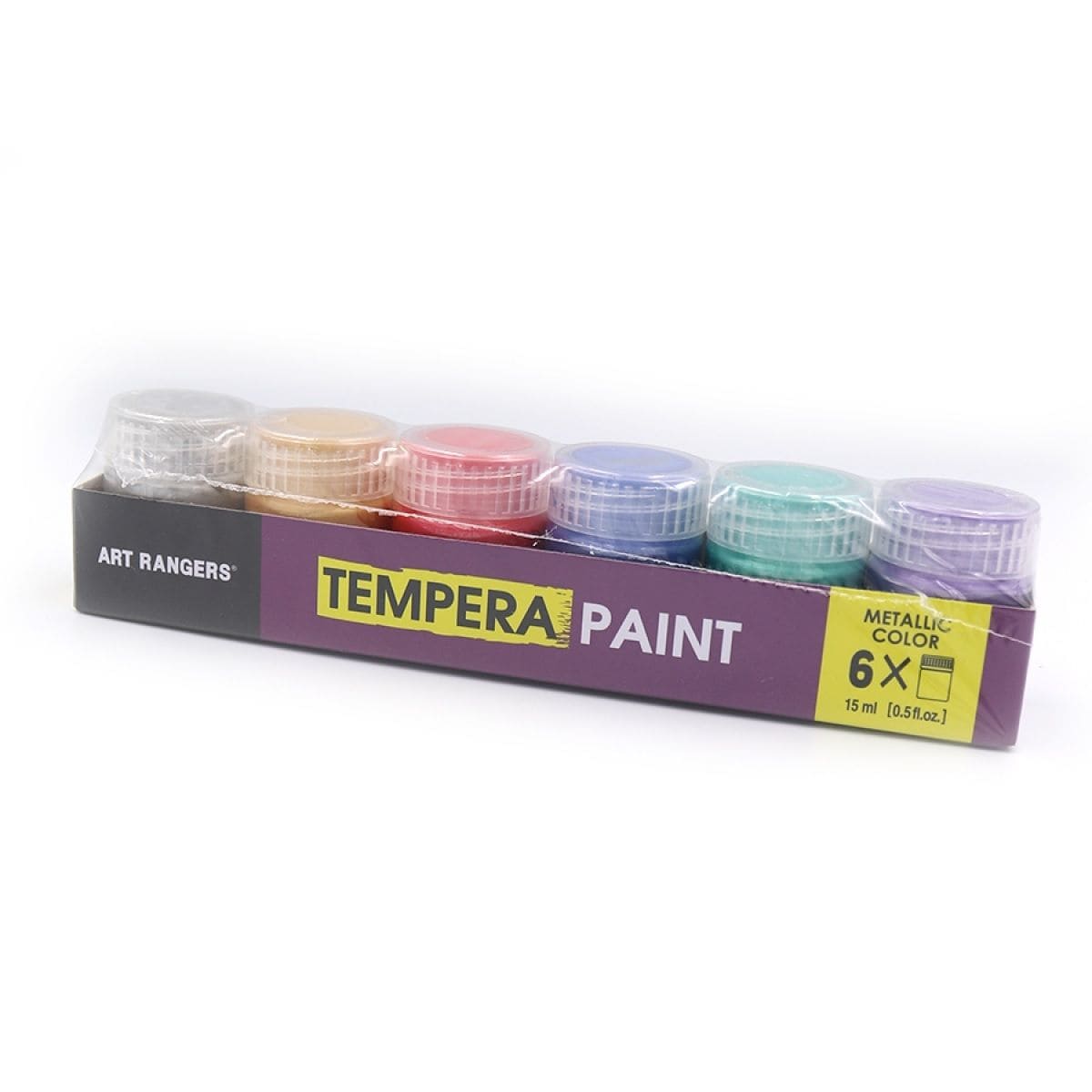 Краски водорастворимые TEMPERA Art Rangers 6цв 15мл Metallic РТ23.06015.А