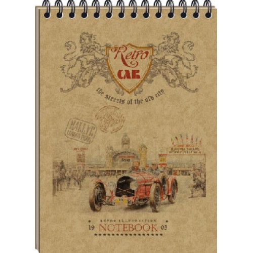 Блокнот Графіка А5 80арк клітина верхня спіраль KRAFT KF5180К