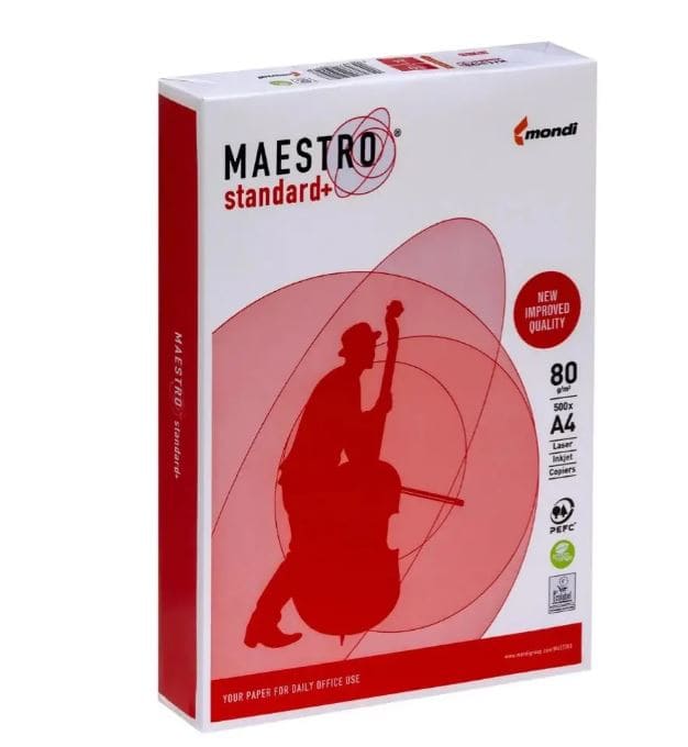 Папір Maestro Standart Plus А4 80г 500арк CIE160 клас B