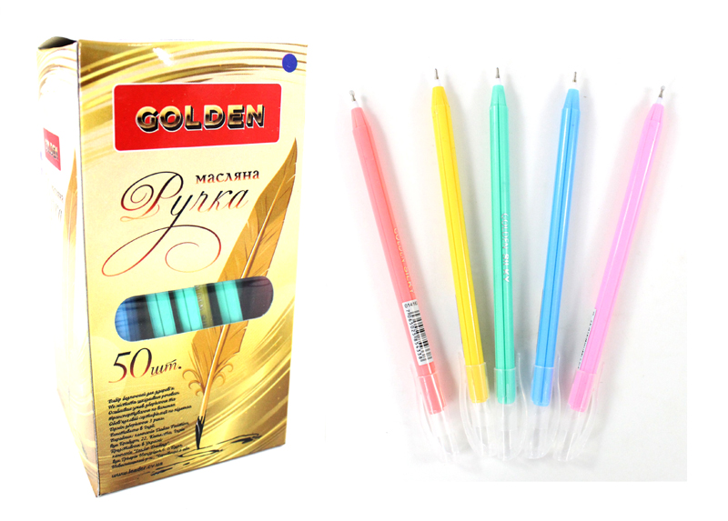 Ручка масляна Goldex синя Golden Silky 014177