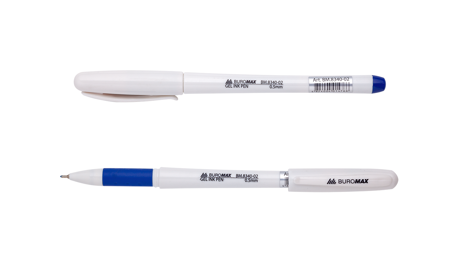 Ручка гелева Buromax JOBMAX синя BM.8340-02