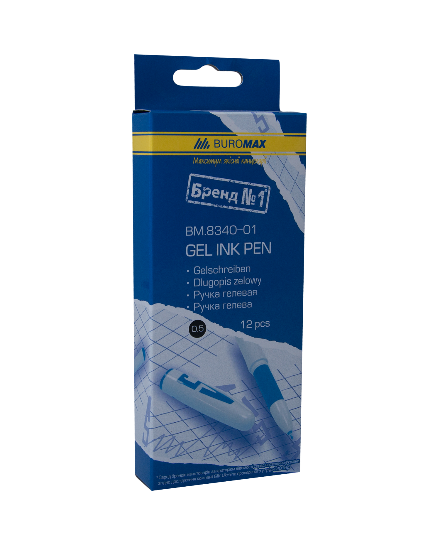 Ручка гелевая JOBMAX черная BM.8340-01