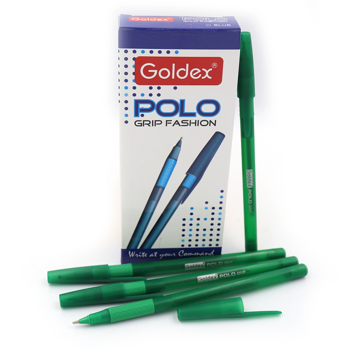 Ручка масляная Goldex Polo grip Fashion Green 1.0мм 422-GR