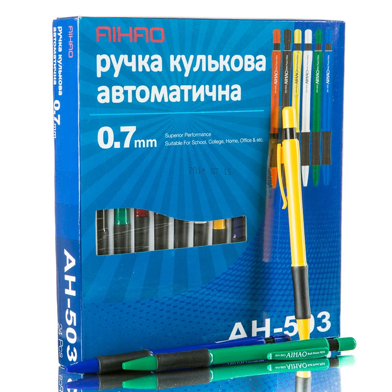 Ручка кулькова автомат AIHAO синій АН-503
