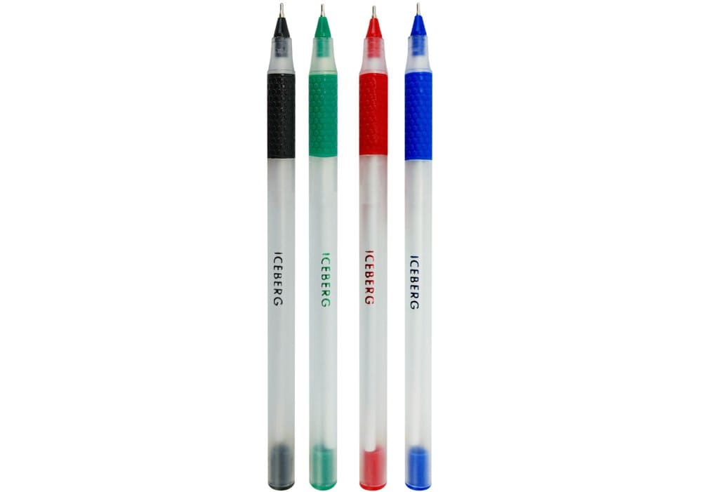 Набір ручок ECONOMIX кулькових 4кол ICEBERG 0.7mm блістер Е10260