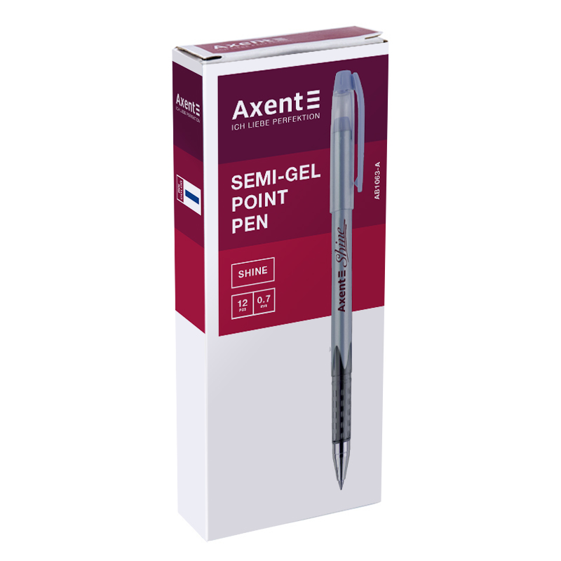 Ручка масляная Axent Shine 0.7мм синяя AB1063-02-А