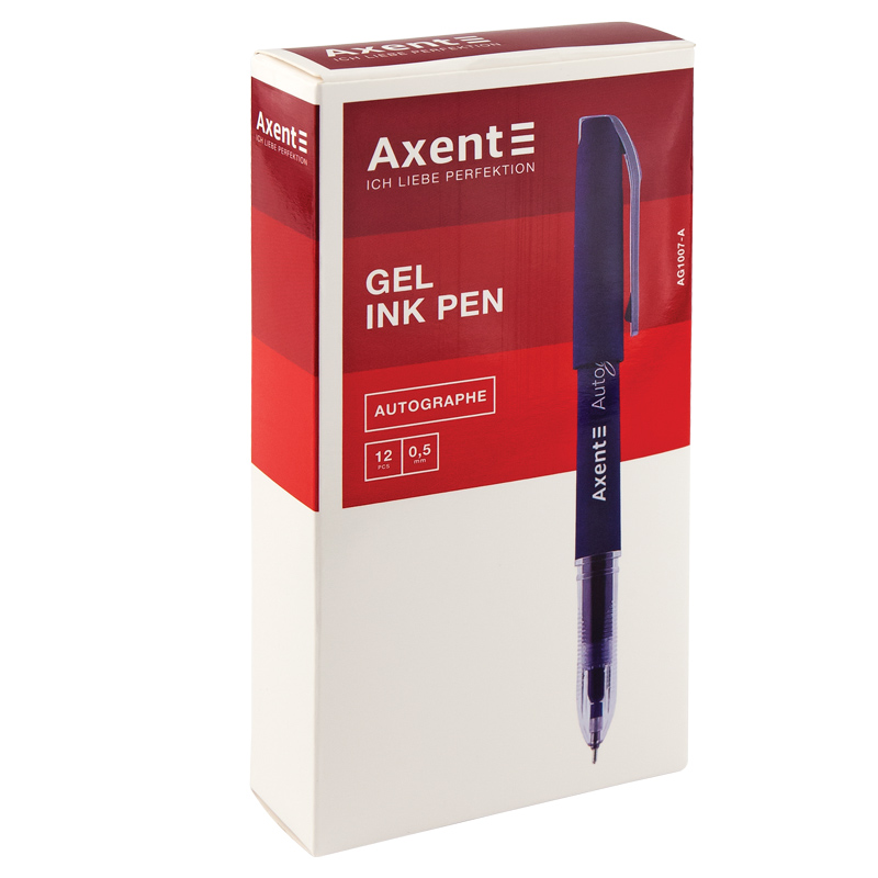 Ручка гелева Axent AUTOGRAPHE 0.5мм чорна AG1007-A