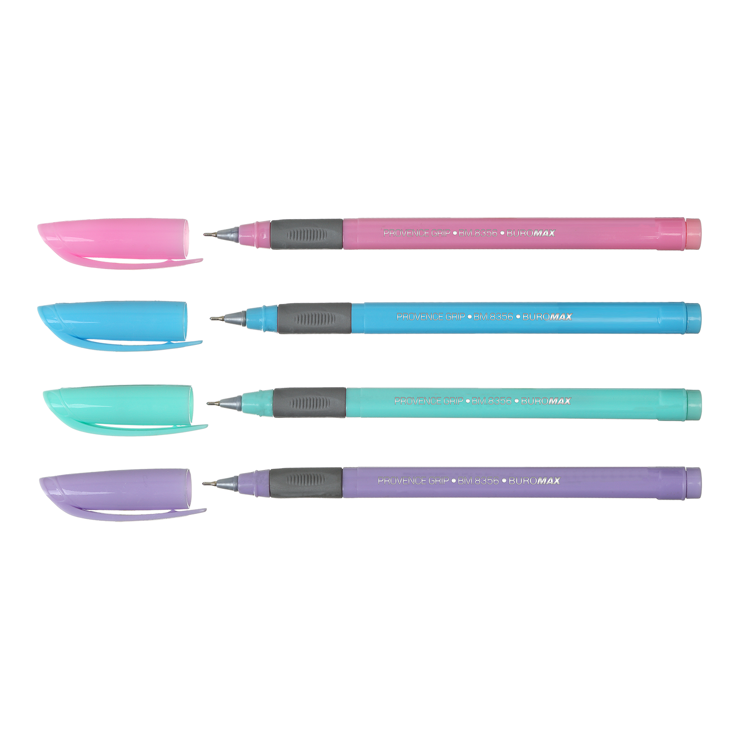 Ручка масляна BUROMAX PROVENCE GRIP 0,5мм синя BM.8356-01