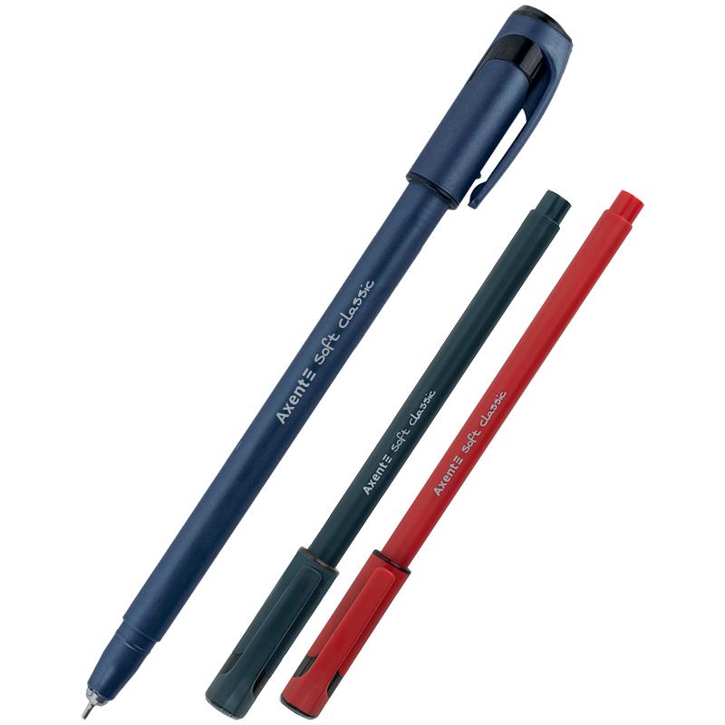 Ручка масляна Axent 0,7мм Soft Classic синя AB1101-02-A
