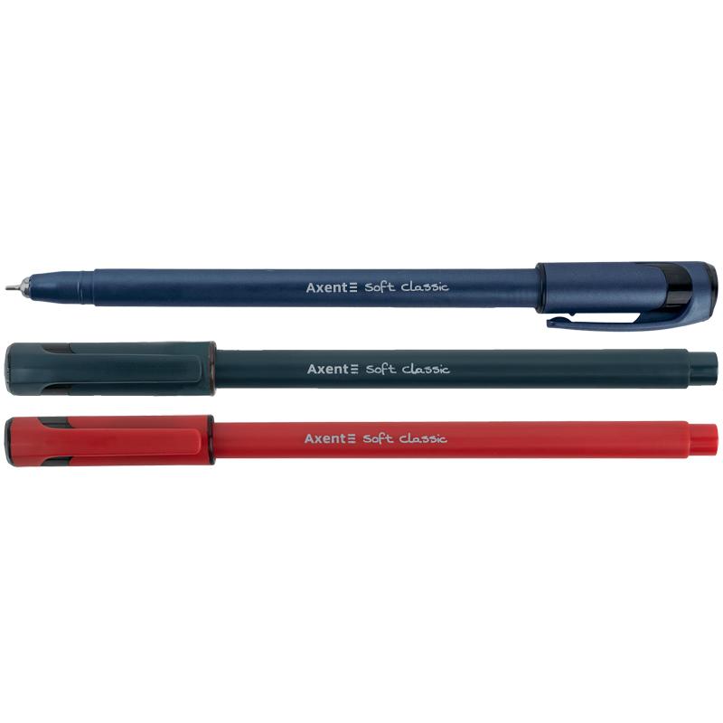 Ручка масляна Axent 0,7мм Soft Classic синя AB1101-02-A