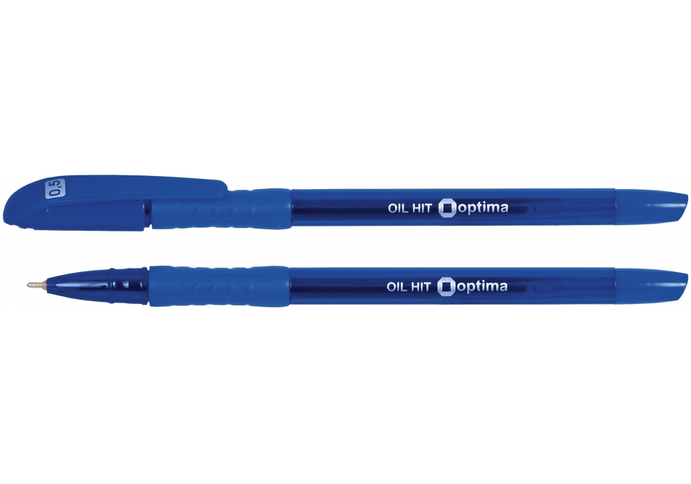 Ручка масляна Optima Oil HIT синя O15630-02