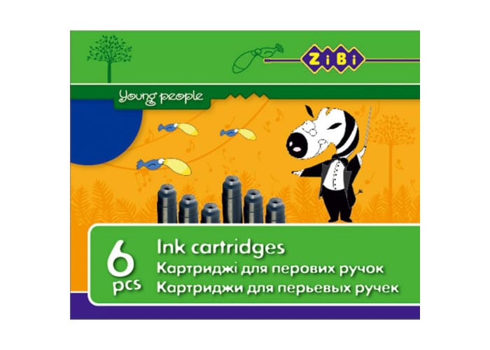 Капсула з чорнилом ZiBi 6шт синій ZB.2272-01