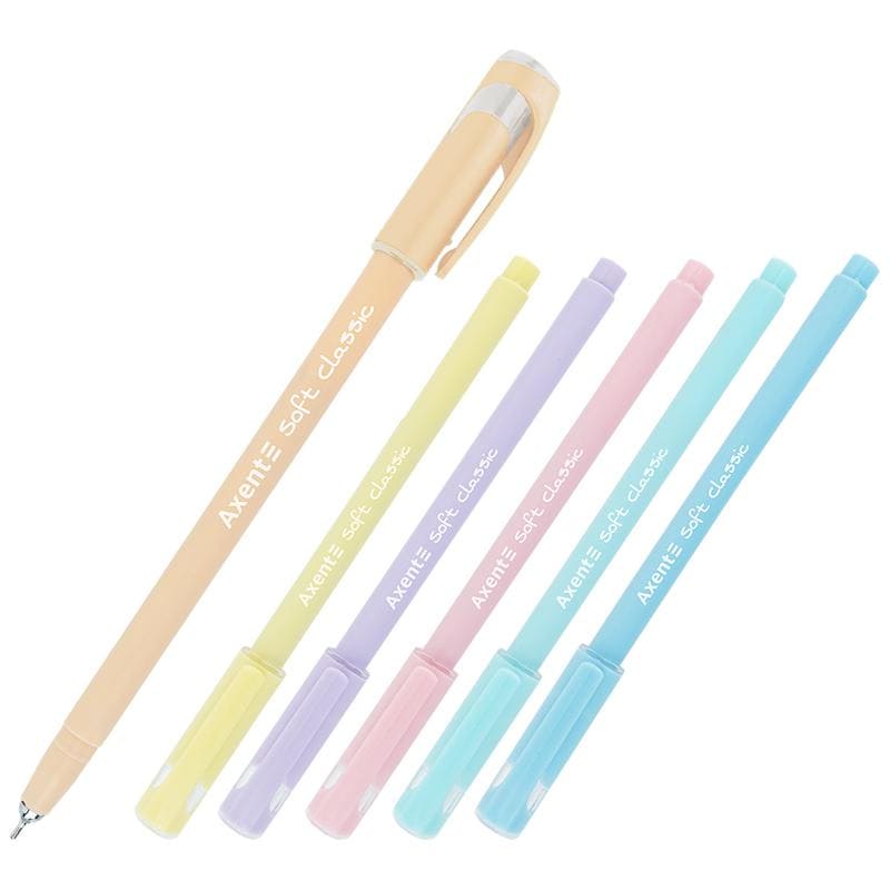 Ручка масляная Axent 0.7мм Soft Pastel синяя AB1102-02-А