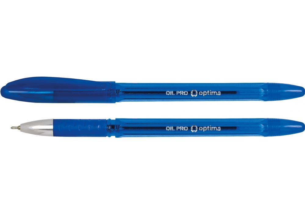 Ручка масляна Optima Oil Pro синя O15616-02