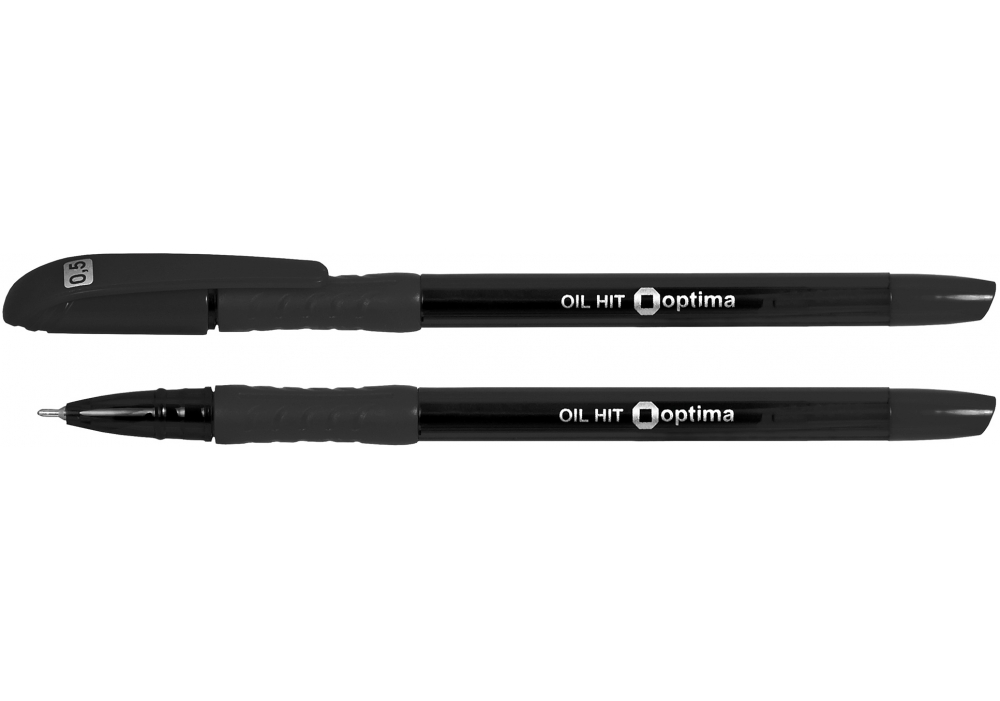 Ручка масляна Optima Oil HIT чорна O15630-01
