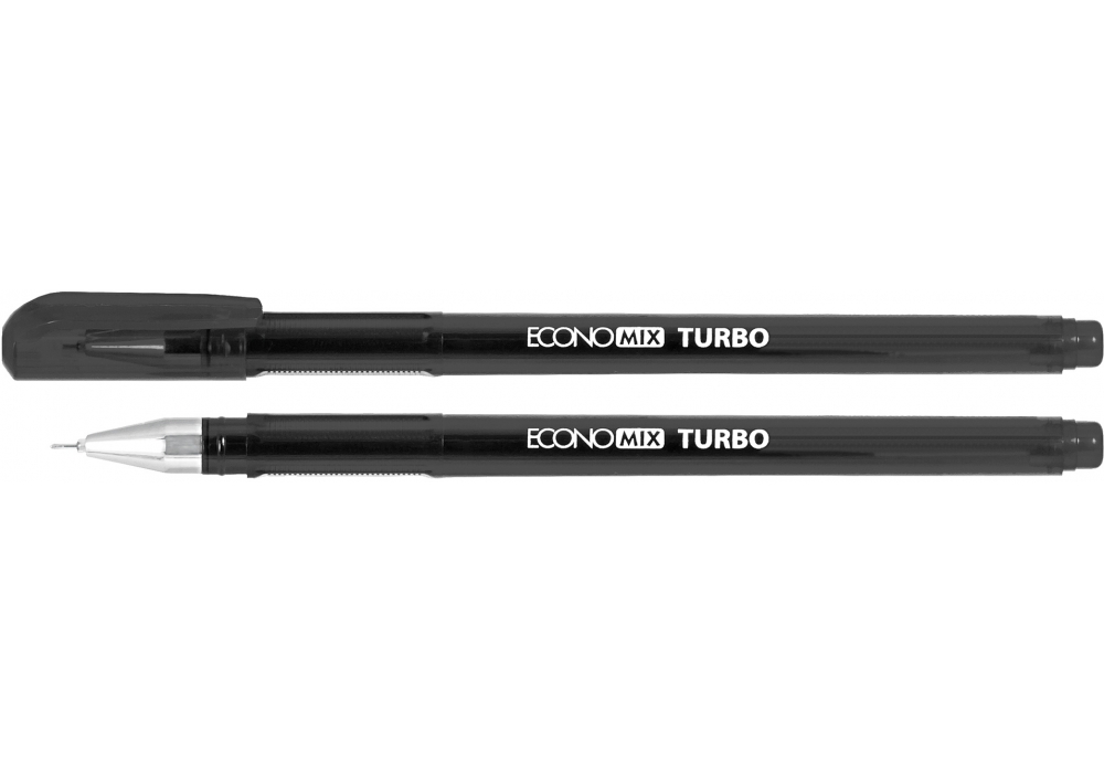 Ручка гелева Economix  Turbo 0.5мм чорна E11911-01