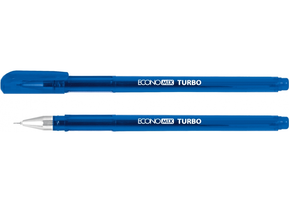 Ручка гелева Economix Turbo 0.5мм синя E11911-02