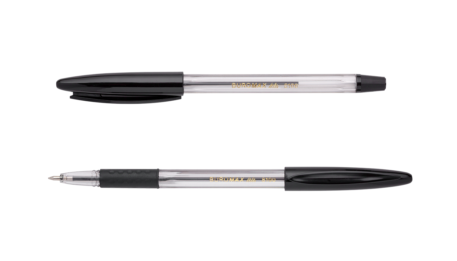 Ручка кулькова BUROMAX чорна BM.8100-02