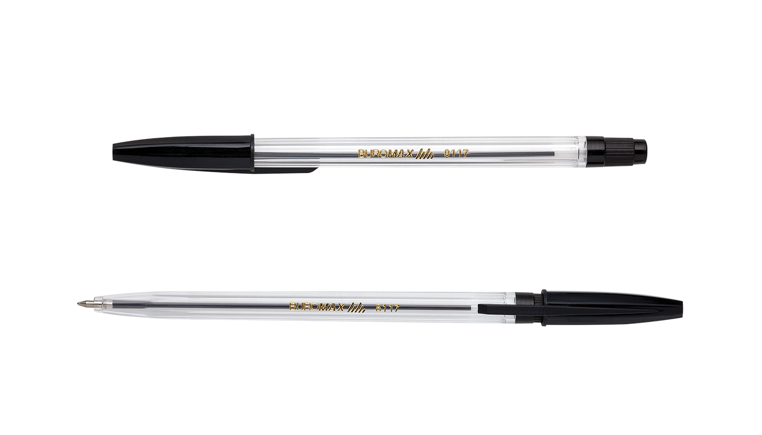 Ручка кулькова BUROMAX чорна BM.8117-02