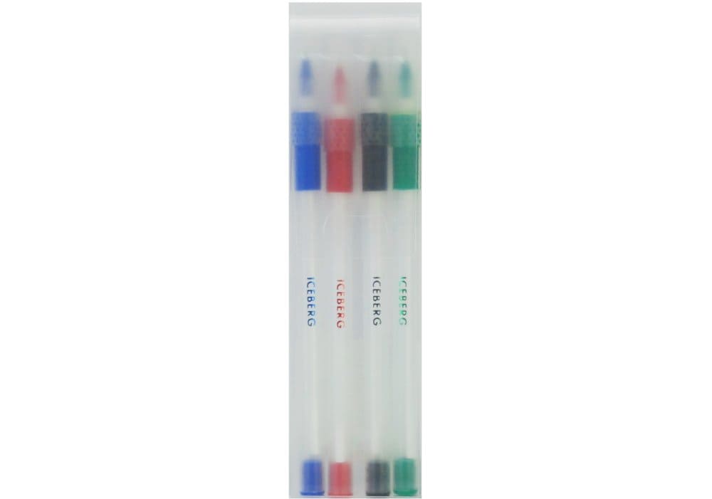 Набір ручок ECONOMIX кулькових 4кол ICEBERG 0.7mm блістер Е10260