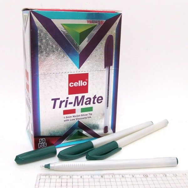 Ручка кулькова Cello Original Tri-Mate 1мм зелена Tri-mateGR