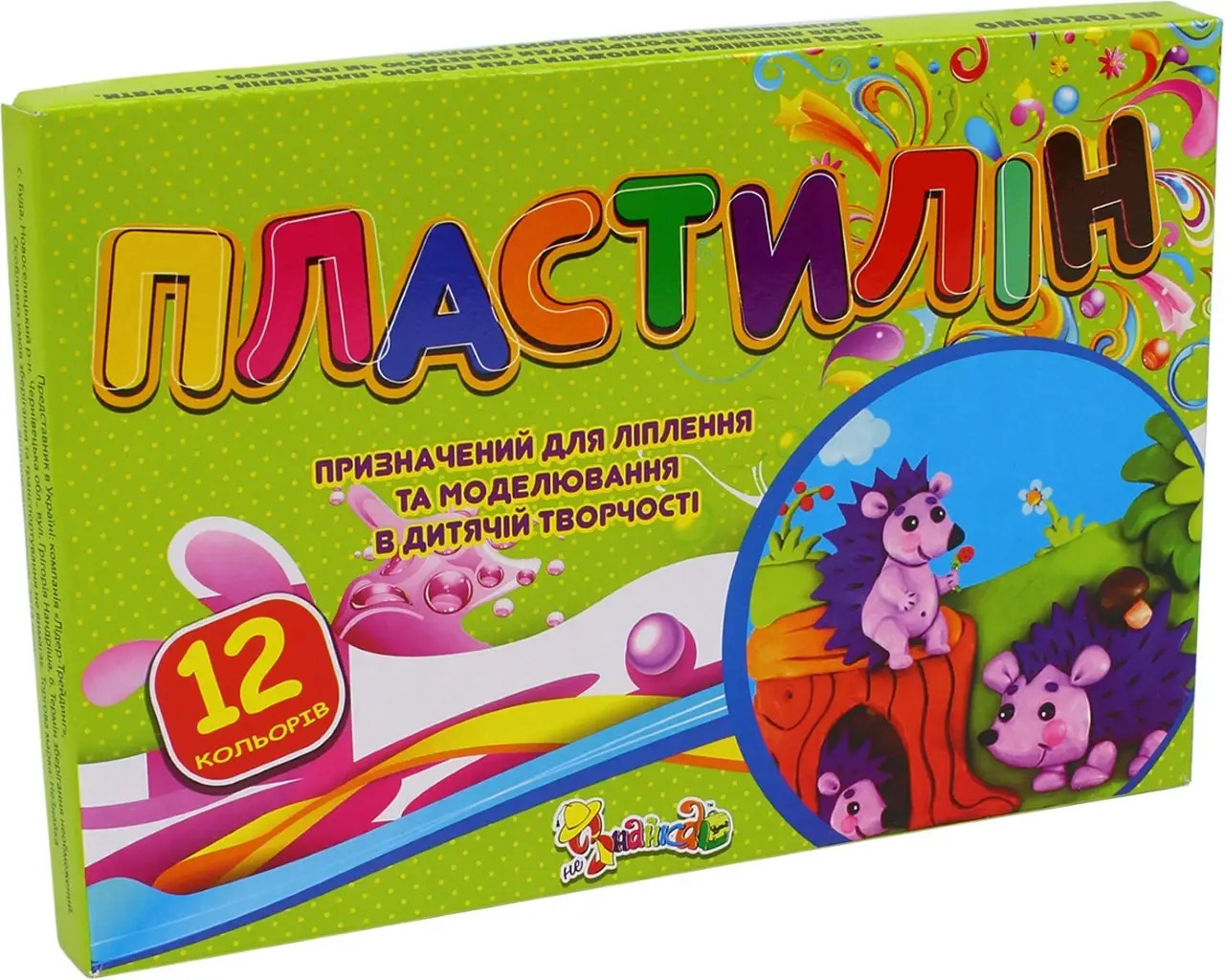 Пластилін зі стеком НеЗнайка 12кол 240г 832520