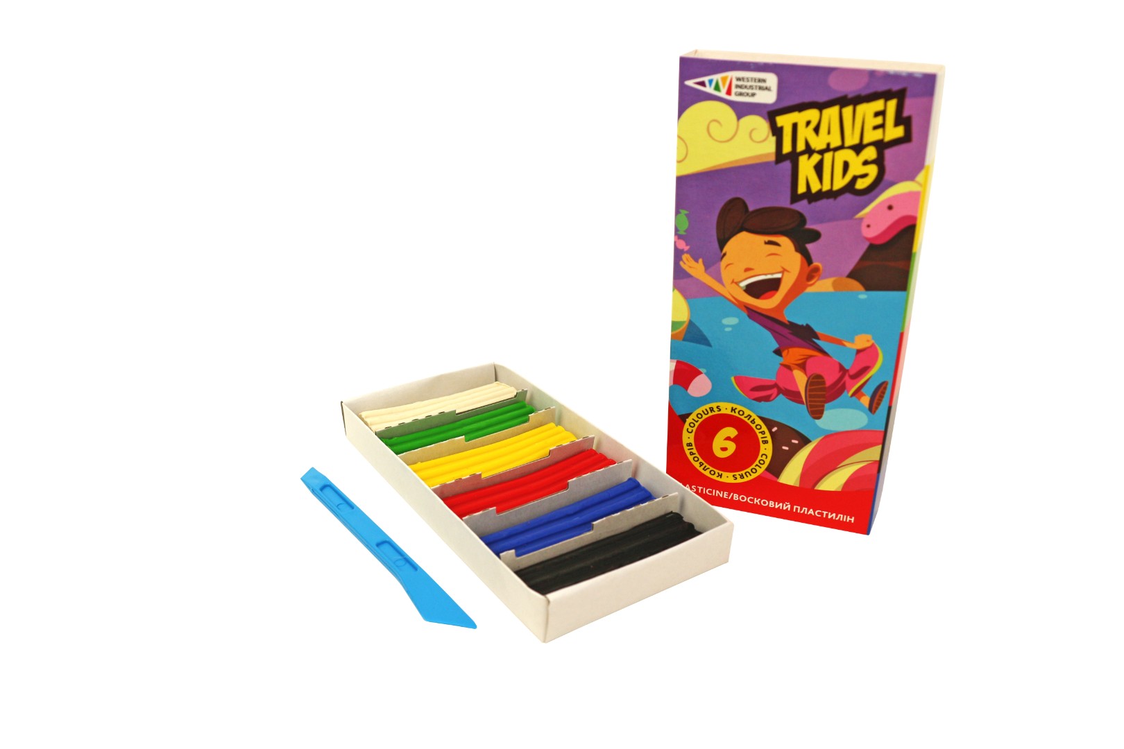 Пластилин Восковой Гамма TRAVEL KIDS 72г 6цв 331008/TK