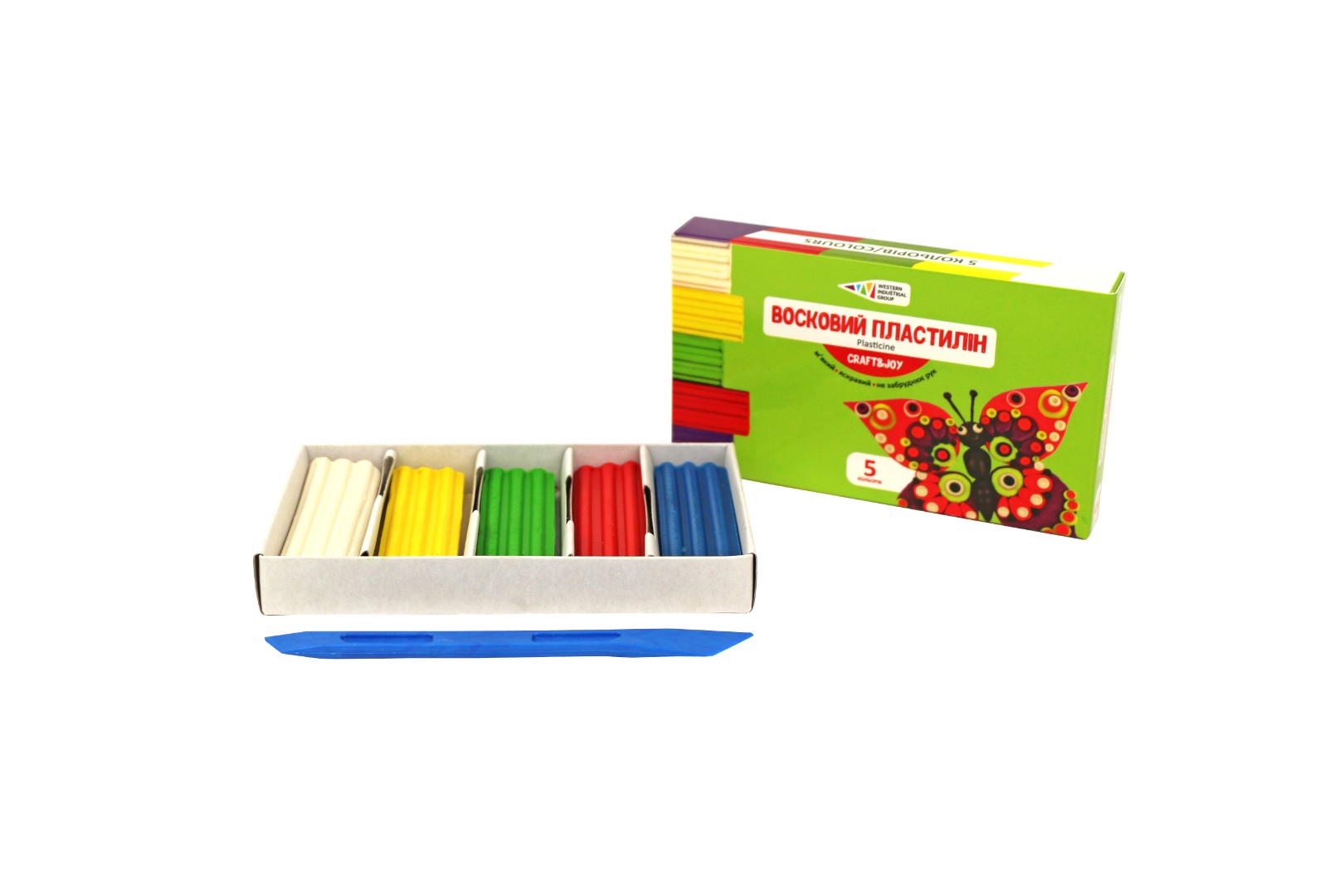 Пластилин Восковой Гамма CRAFT&JOY 60г 5цв 331014/Cr