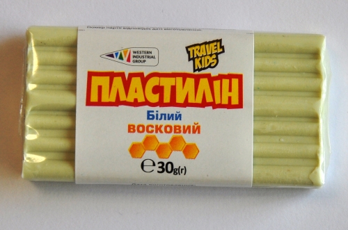 Пластилин Восковой Гамма TRAVEL KIDS белый 30г 333101