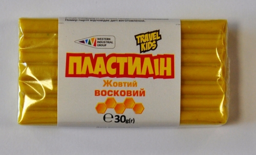 Пластилин Восковой Гамма TRAVEL KIDS желтый 30г 333107