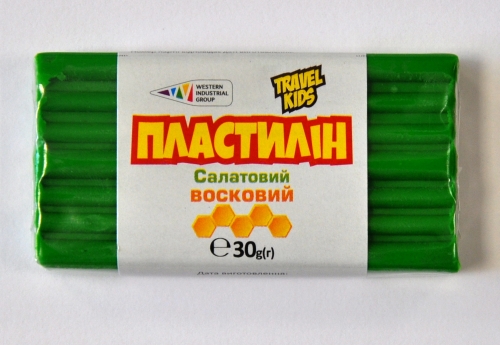 Пластилін Восковий Гамма TRAVEL KIDS салатовий 30г 333102