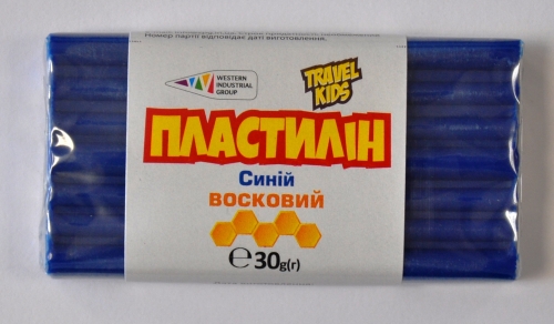 Пластилин Восковой Гамма TRAVEL KIDS синий 30г 333105