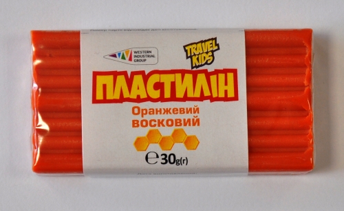 Пластилін Восковий Гамма TRAVEL KIDS оранжевий 30г 333106