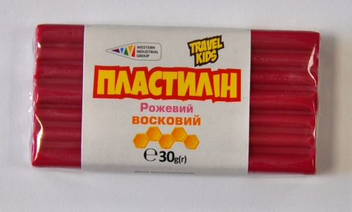 Пластилін Восковий Гамма TRAVEL KIDS рожевий 30г 333111