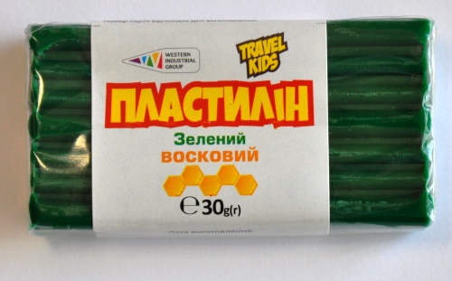 Пластилін Восковий Гамма TRAVEL KIDS зелений 30г 333108
