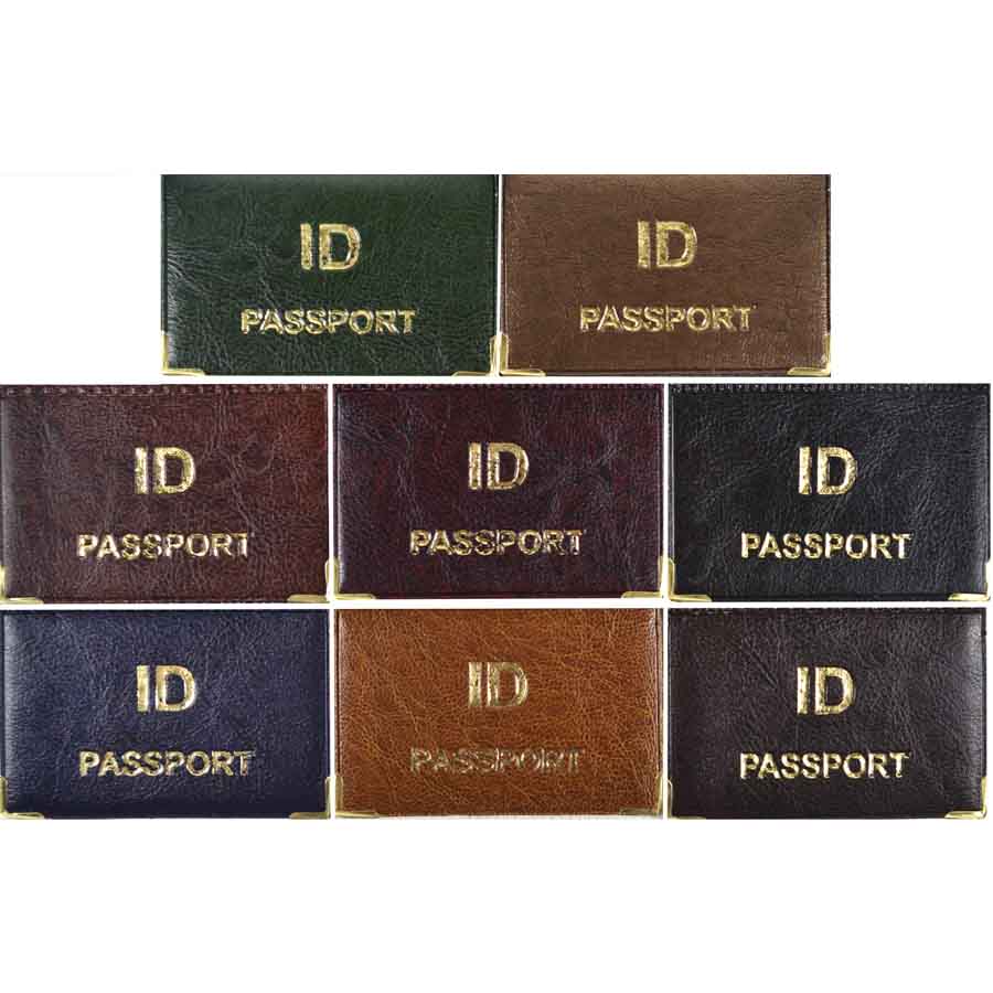 Обложка для биометрического паспорта 95х60мм золотое тиснение Passport ассорти 12605