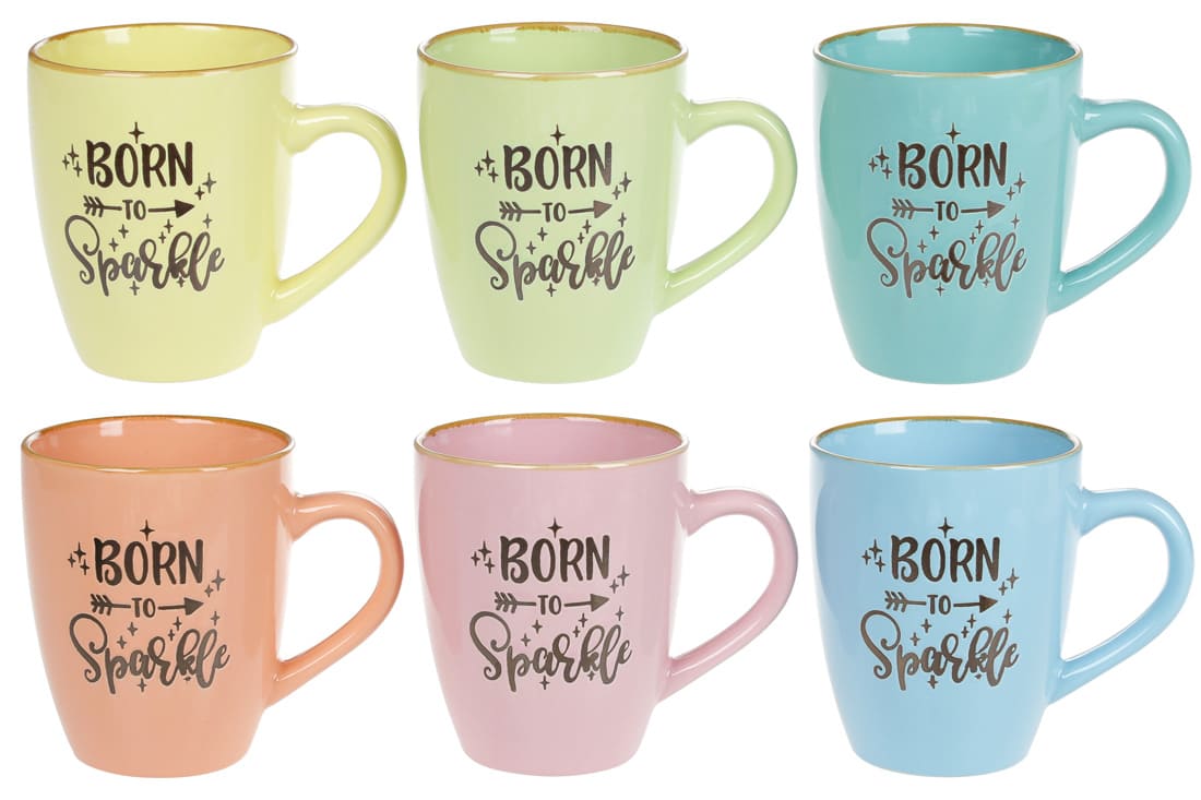 Чашка керамическая 360мл Born to sparkle 344-131