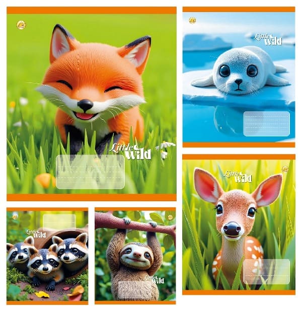 Зошит ТЕТРАДА WiLL 12арк в клітинку Little wild 51110