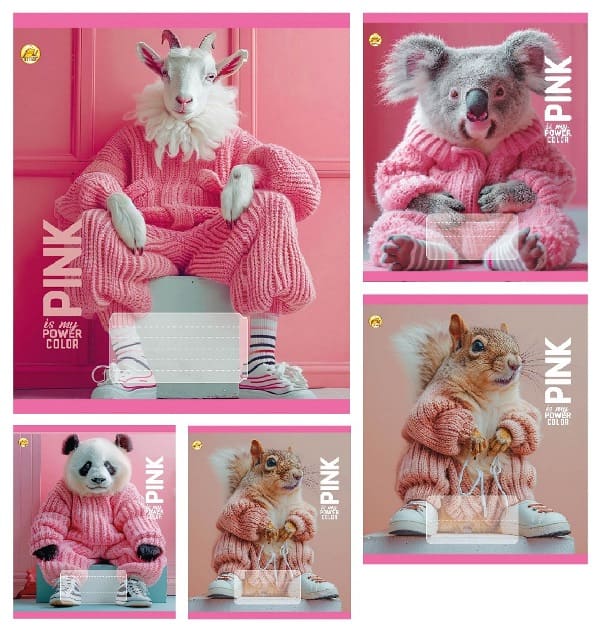 Зошит ТЕТРАДА Will 18арк в клітинку Pink Power 51208