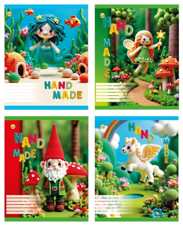 Тетрадь ТЕТРАДА WiLL 12л в косу линию Hand made 63108