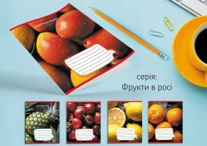 Зошит Leader 36арк в клітинку Фрукти у росі 959057