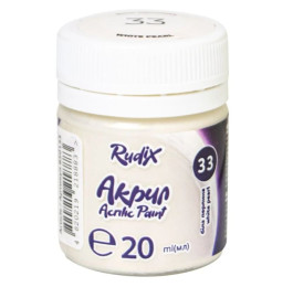Фарба акрилова Гамма RUDIX 20мл Біла перлина 850133