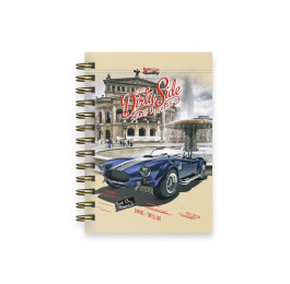 Блокнот Аркуш кл боковая спираль кремовый блок В6 120лист Retro Car 1В1705