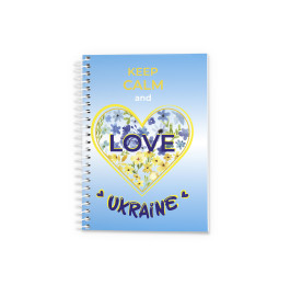 Блокнот Аркуш кл бічна спіраль В6 96арк LoveUkraine 1В2236