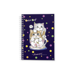 Блокнот Аркуш кл бічна спіраль А5 96арк Cute cup 1В2252
