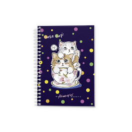 Блокнот Аркуш кл бічна спіраль А5 96арк Cute cup 1В2252