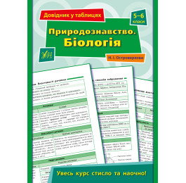 Книга УЛА Довідник у таблицях Природознавство Біологія 5–6 класи 21851