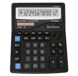 Калькулятор Brilliant 12-розрядний професійний 2-живл 205х158х45мм BS888M