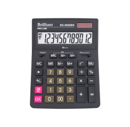 Калькулятор Brilliant 12-розрядний настільний 2 живлення BS-8888BK