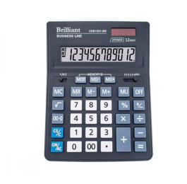 Калькулятор Brilliant 12-розрядний професійний 205х155х36мм CDB1201-BK